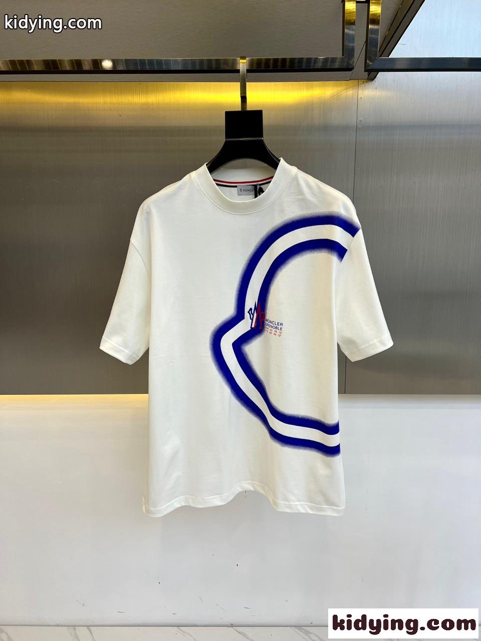 目を引く カジュアル ロゴ 半袖Tシャツ モンクレール Tシャツ コピー ホワイト-0