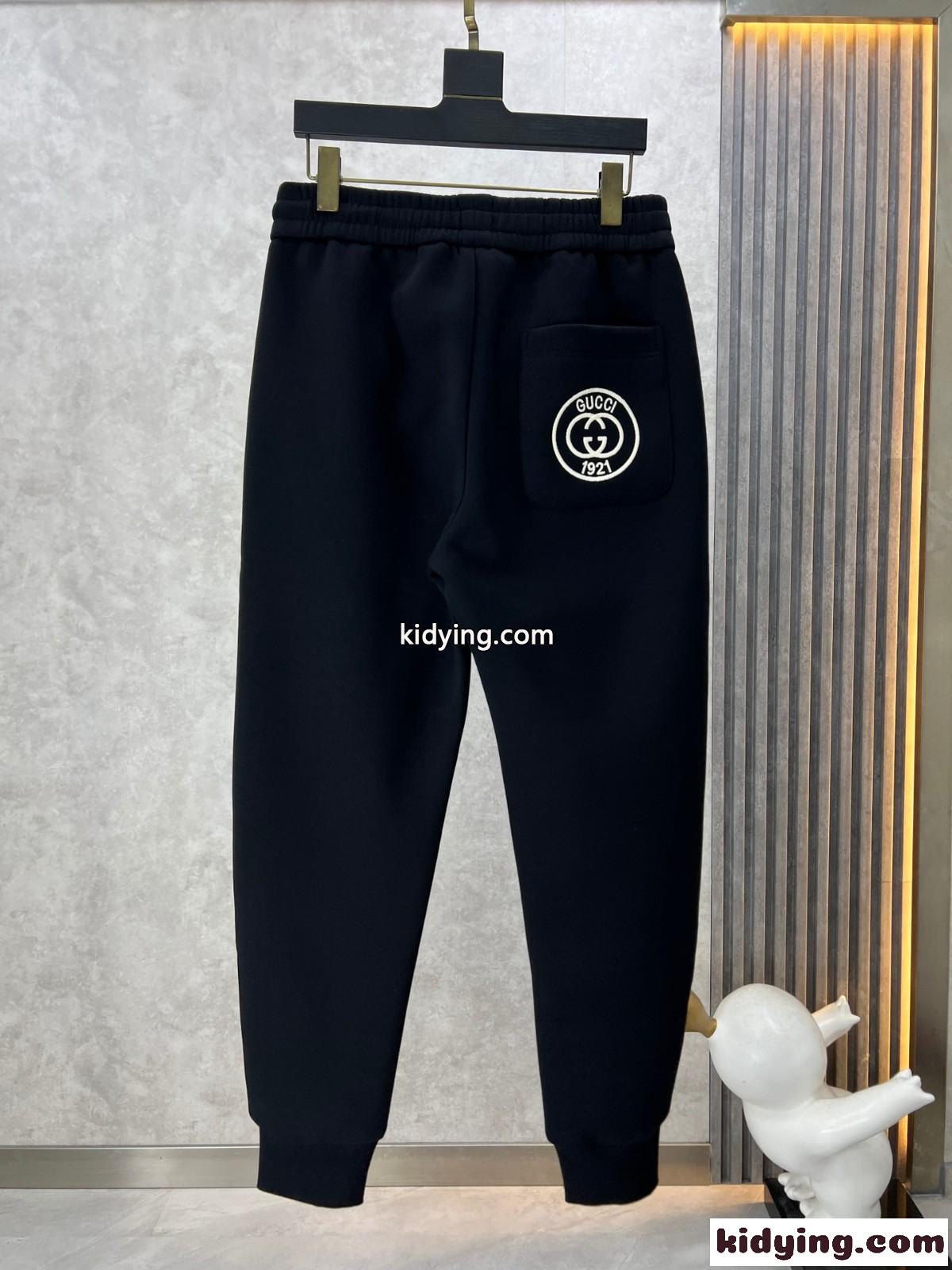 定番 カジュアル グッチ パンツ コピー メンズ スウェットパンツ ブラック-1