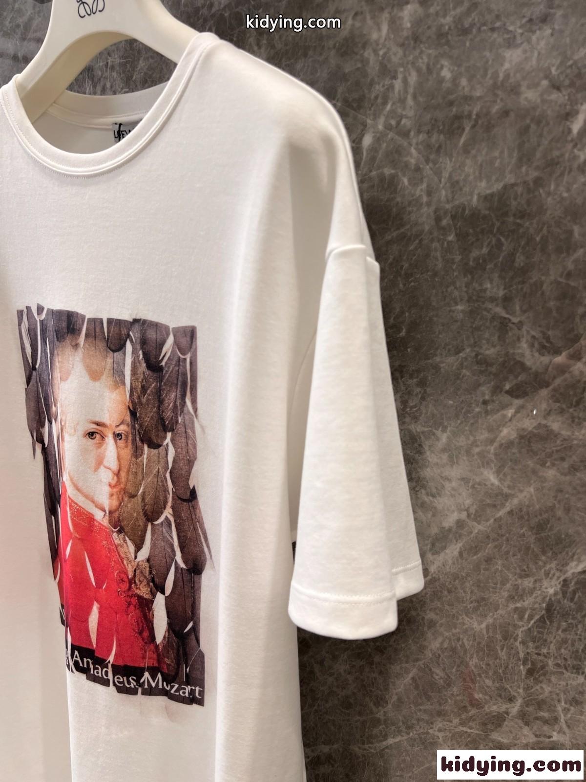 リラックスフィット プリントTシャツ ロエベ Tシャツ コピー ユニセックス-3