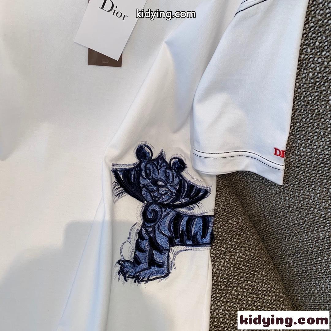 人気 トレンド ビッグシルエット 体型カバー クルーネック ケンゾー tシャツ コピー 春夏 新作 刺繍 快適 カジュアル ユニセックス-1