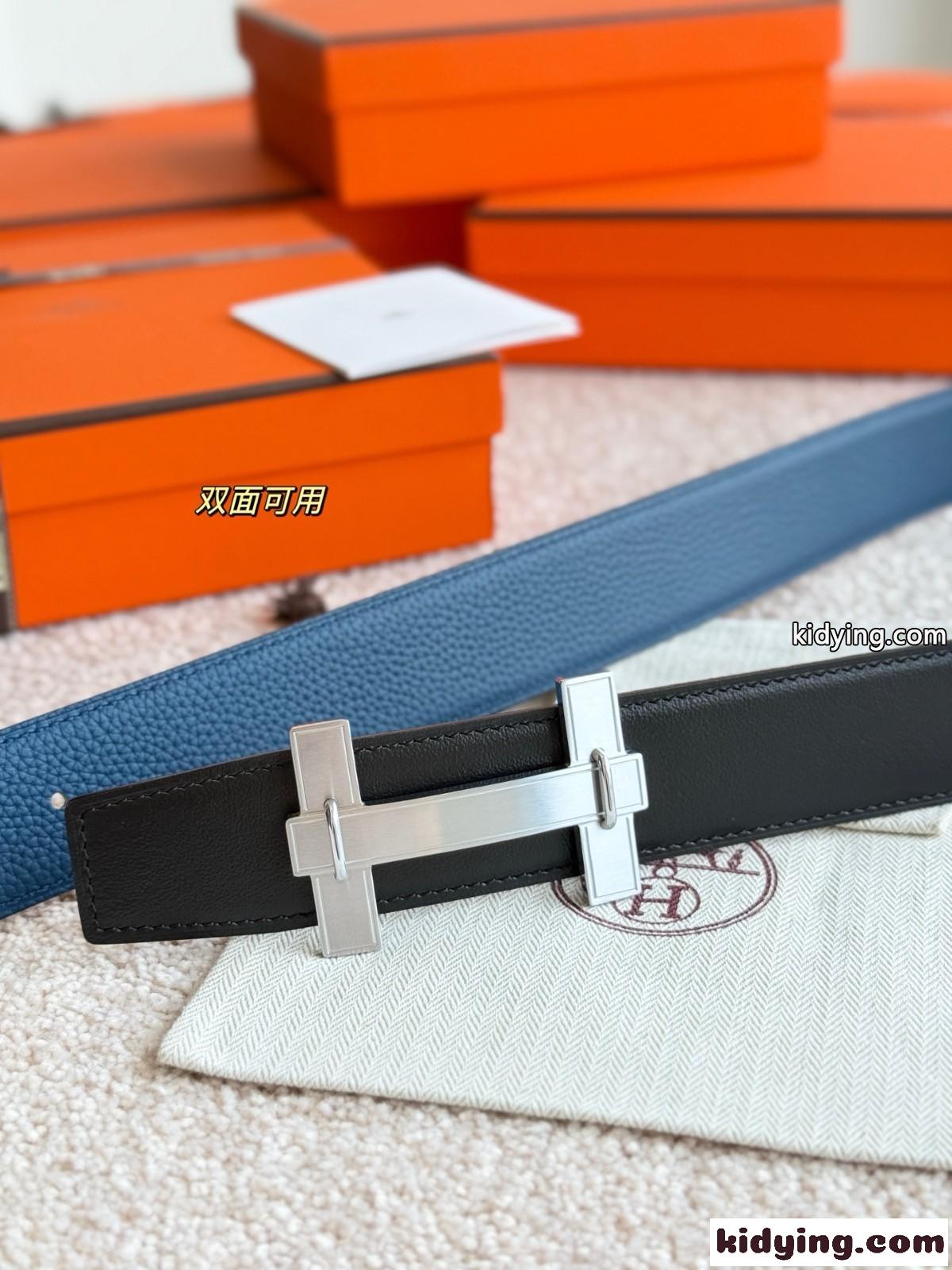Hジャンピング リバーシブル エルメス ベルト コピー レザーベルト 38MM-3