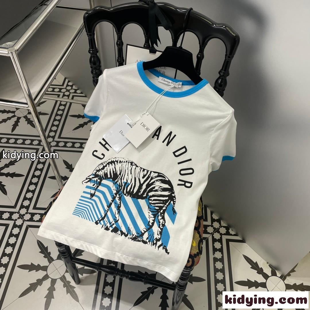 クリスチャン・ディオール Tシャツ コピー レディース 半袖 おしゃれ プリント 春夏 人気 新作 クルーネック-3