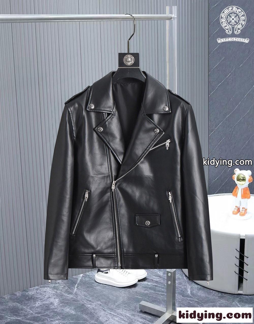 上品 カジュアル レザージャケット クロムハーツ ジャケット コピー メンズ-1