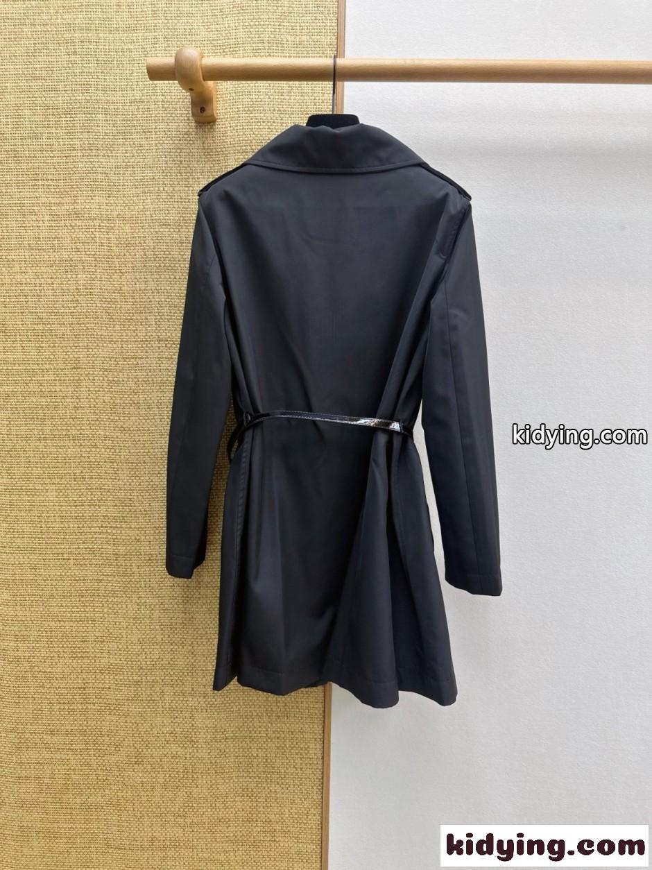 シンプル ベルト付き ジップアップドレス グッチ ワンピース コピー ブラック-4