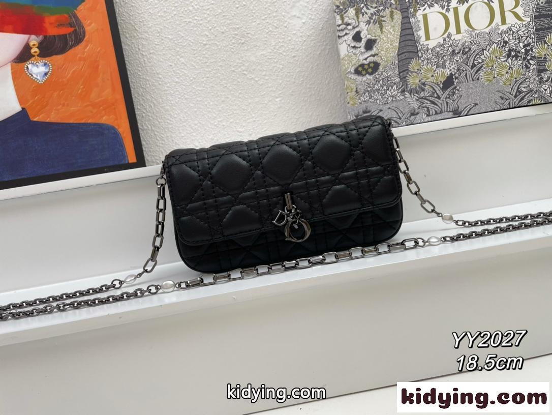 クリスチャン・ディオール バッグ コピー LADY DIOR フォンポーチ ブラック-1