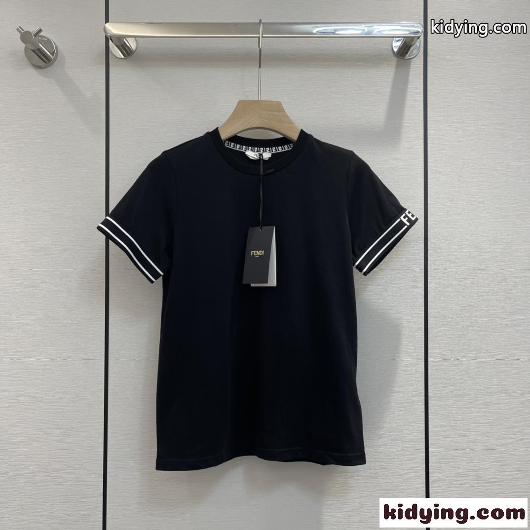3色あり シンプル 無地 クルーネック フェンディ 半袖tシャツ コピー カジュアル コットン トップス-2