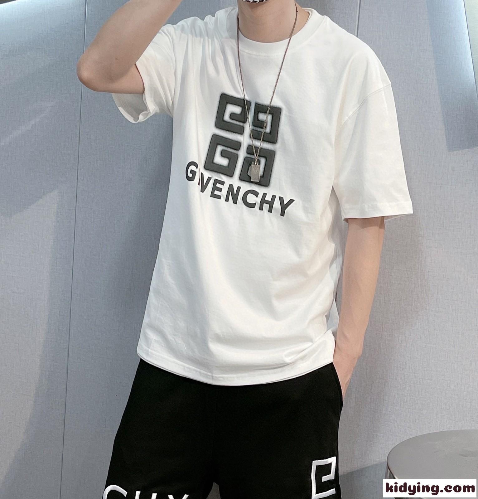 2022SS春夏新作 ジバンシィ Tシャツ コピー 半袖 ゆったり 男女兼用 シルケット コットン ロゴ 快適-2
