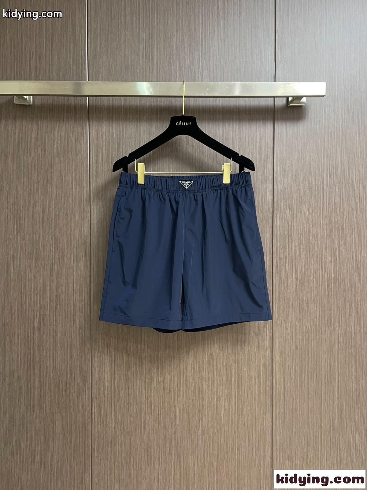 プラダ パンツ コピー シンプル カジュアル ショートパンツ ネイビー-0