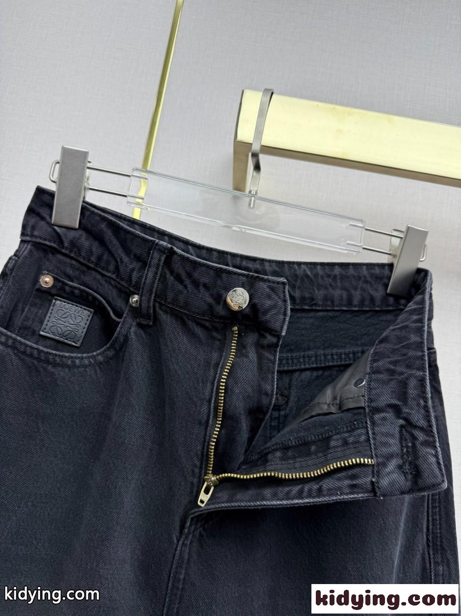 ロエベ ジーンズ コピー お洒落 合わせやすい ワイドデニムパンツ ロングパンツ-2