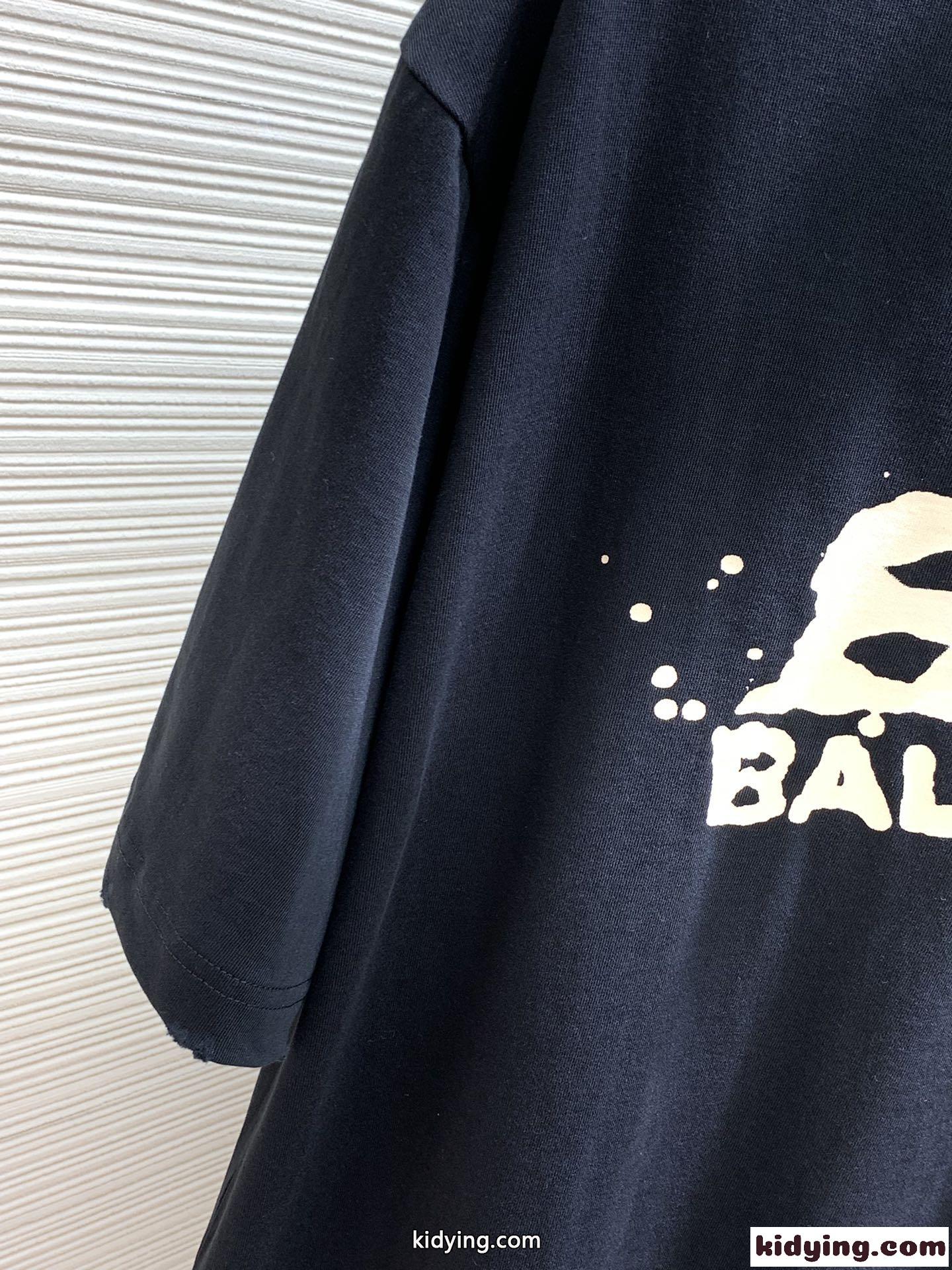 人気 カジュアル バレンシアガ Tシャツ コピー HAND DRAWN BB ICON 半袖Tシャツ-3