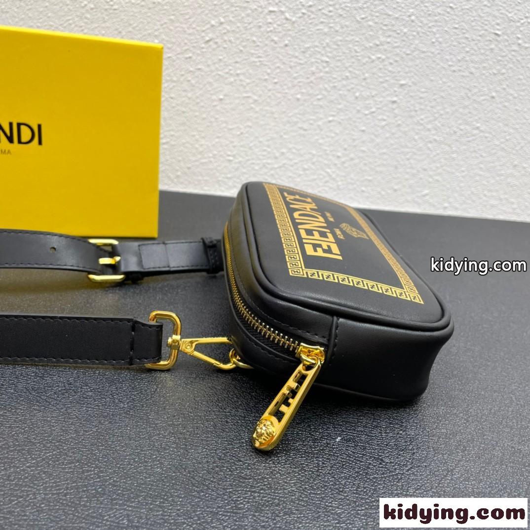 FENDI×Versace☆FENDACE フェンダーチェ ロゴ フェンディ バッグ 人気 コピー ショルダーバッグ-2