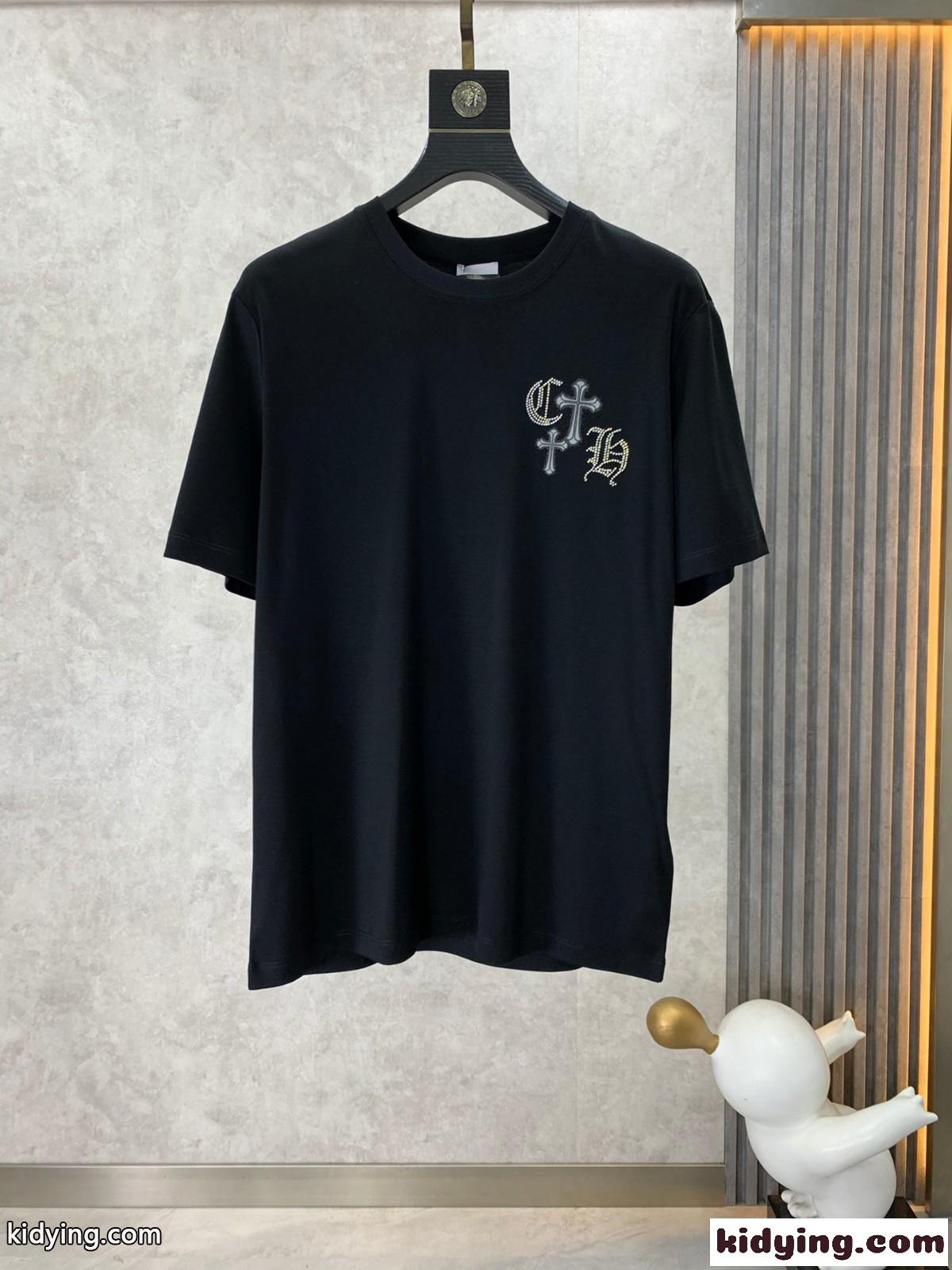 クロムハーツ Tシャツ コピー コットン カジュアル ゆったり 快適 クルーネック 半袖Tシャツ-0
