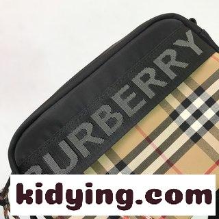新しいメンズカメラバッグVintage レトロなチェック柄の斜めリュック ウエストポーチ！バーバリー バッグ 茶色 コピー-3