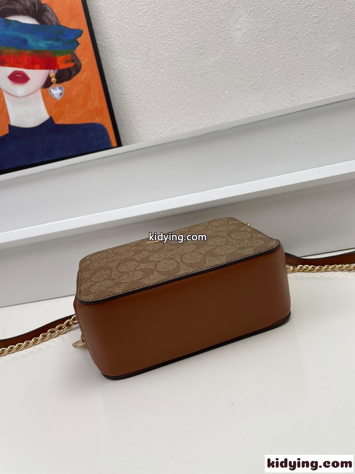 レディース コーチ バッグ コピー ダブルジップ ボックスショルダーバッグ-3