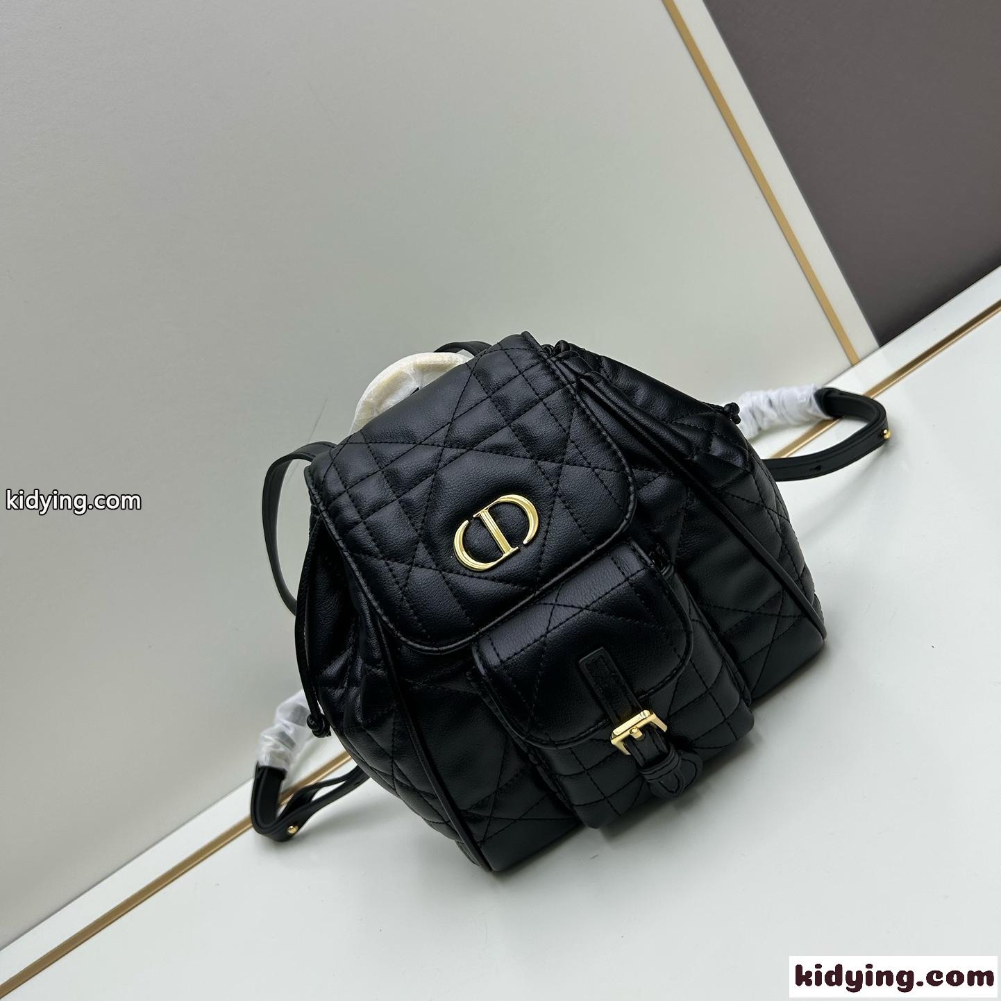 Dior Caro バックパック スモール クリスチャン・ディオール バッグ コピー ブラック-0