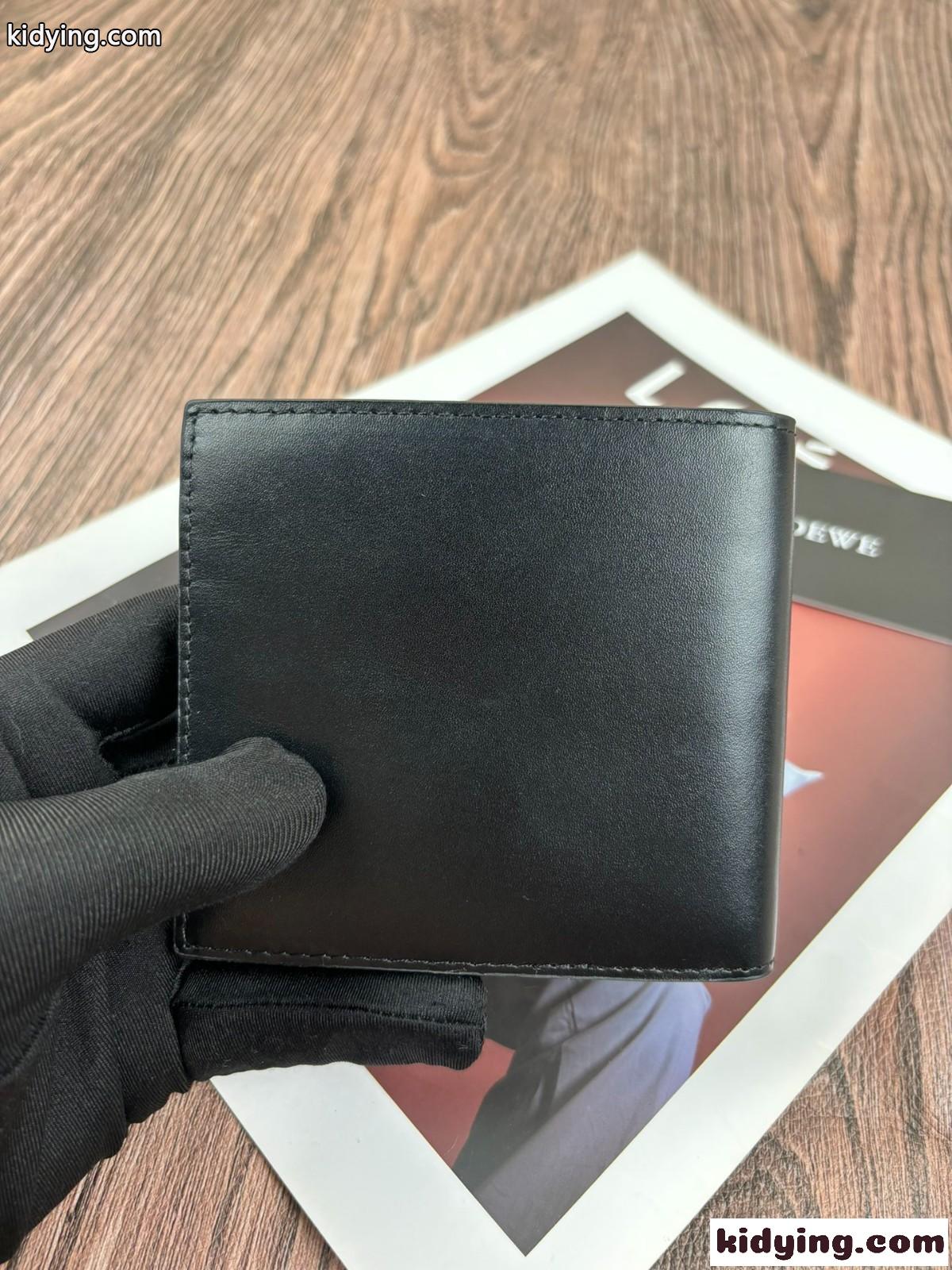 洗練された アナグラム 2つ折り財布 ウォレット ロエベ 財布 コピー ブラック-2