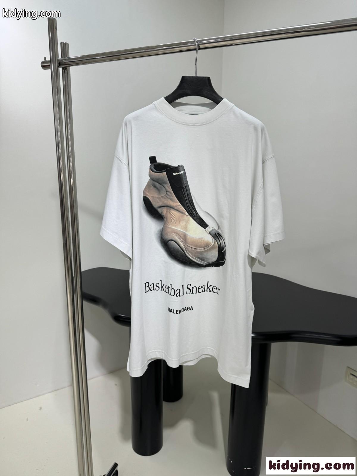 オーバーサイズ バレンシアガ Basketball Sneaker Tシャツ コピー ユニセックス-2