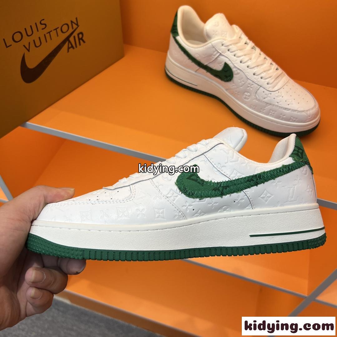 LV x OFF-WHITE x Nike おしゃれ カジュアル オフホワイト スニーカー コピー レースアップ 人気-1