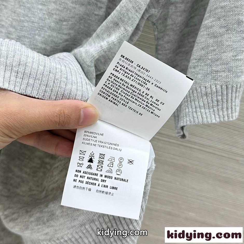 配色 切り替え ポロシャツ ミュウミュウ Tシャツ コピー グレー-3