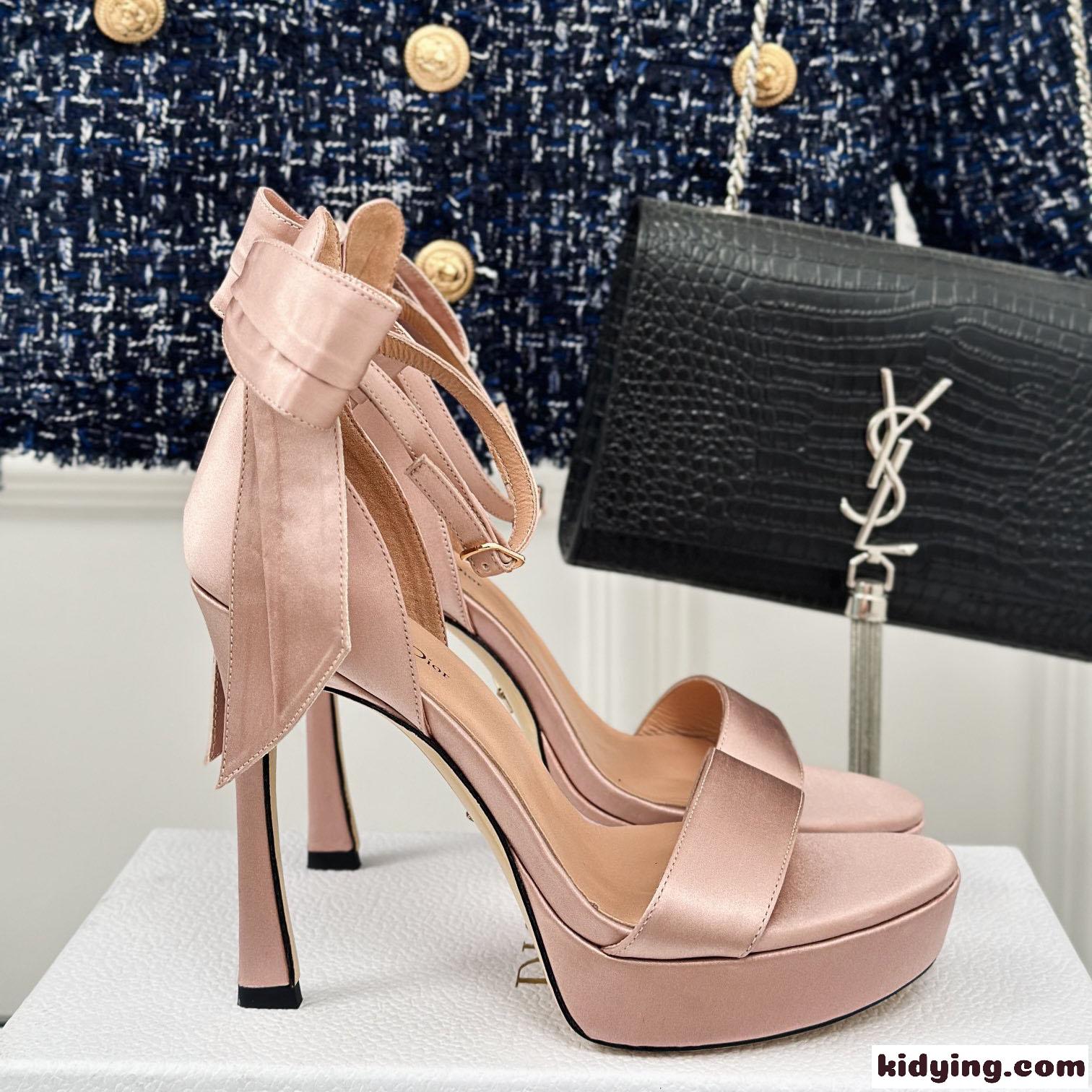 Mlle Dior ヒールサンダル クリスチャン・ディオール サンダル コピー ピンク-1