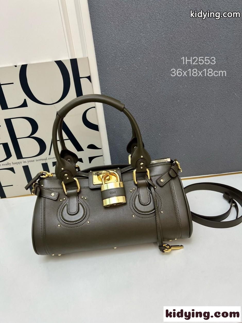 クロエ CHLOE PADDINGTONバッグ スーパーコピー グレインレザー グリーン-2