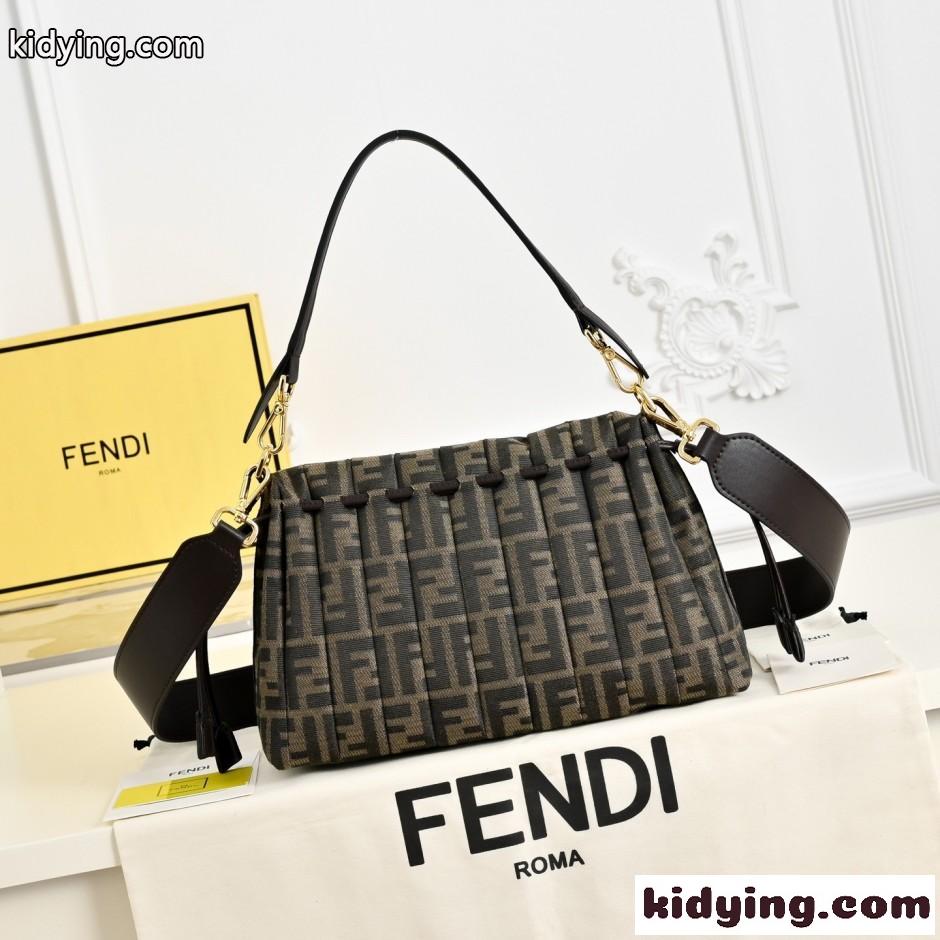 人気 洗練された フェンディ バッグ 偽物 バゲット ショルダーバッグ FFジャカード-0