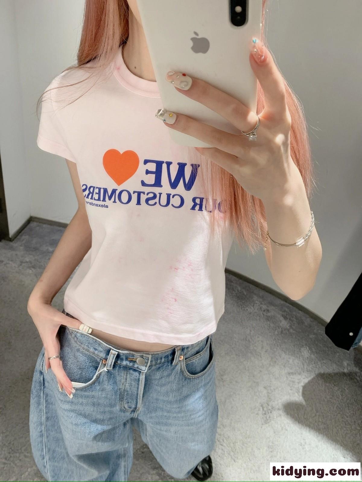 ove our customers プリント半袖Tシャツ アレキサンダーワング tシャツ コピー-4