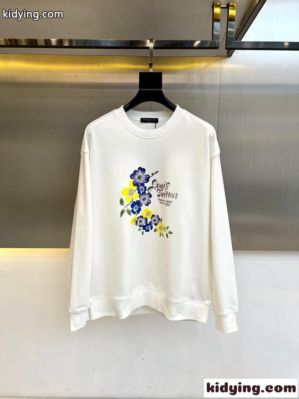 カジュアル 合わせやすい ルイヴィトン Tシャツ コピー スウェットシャツ ホワイト-0