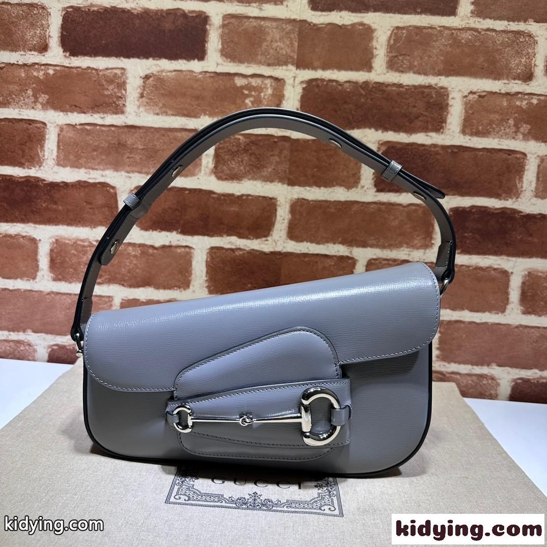 新作~グッチ ホースビット 1955 スモール ショルダーバッグ スーパーコピー グレー-2