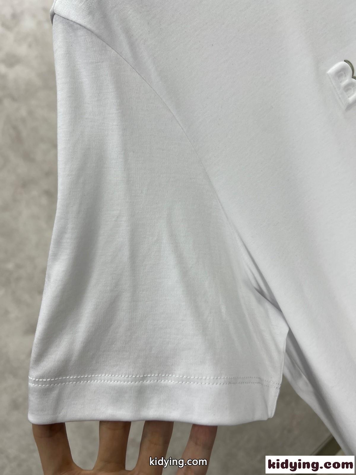 シンプル ロゴ入り バルマン Tシャツ コピー クルーネック 半袖Tシャツ ホワイト-3