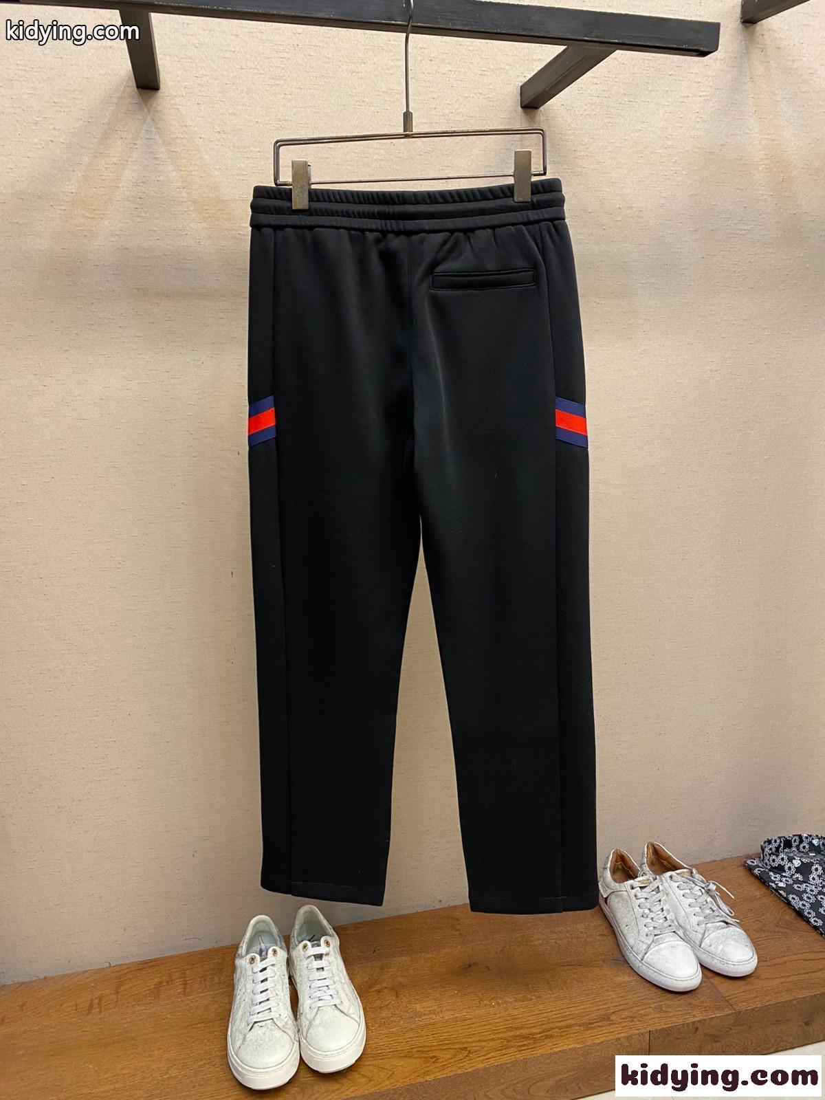 カジュアル お洒落 快適 ロングパンツ グッチ パンツ コピー ブラック-2