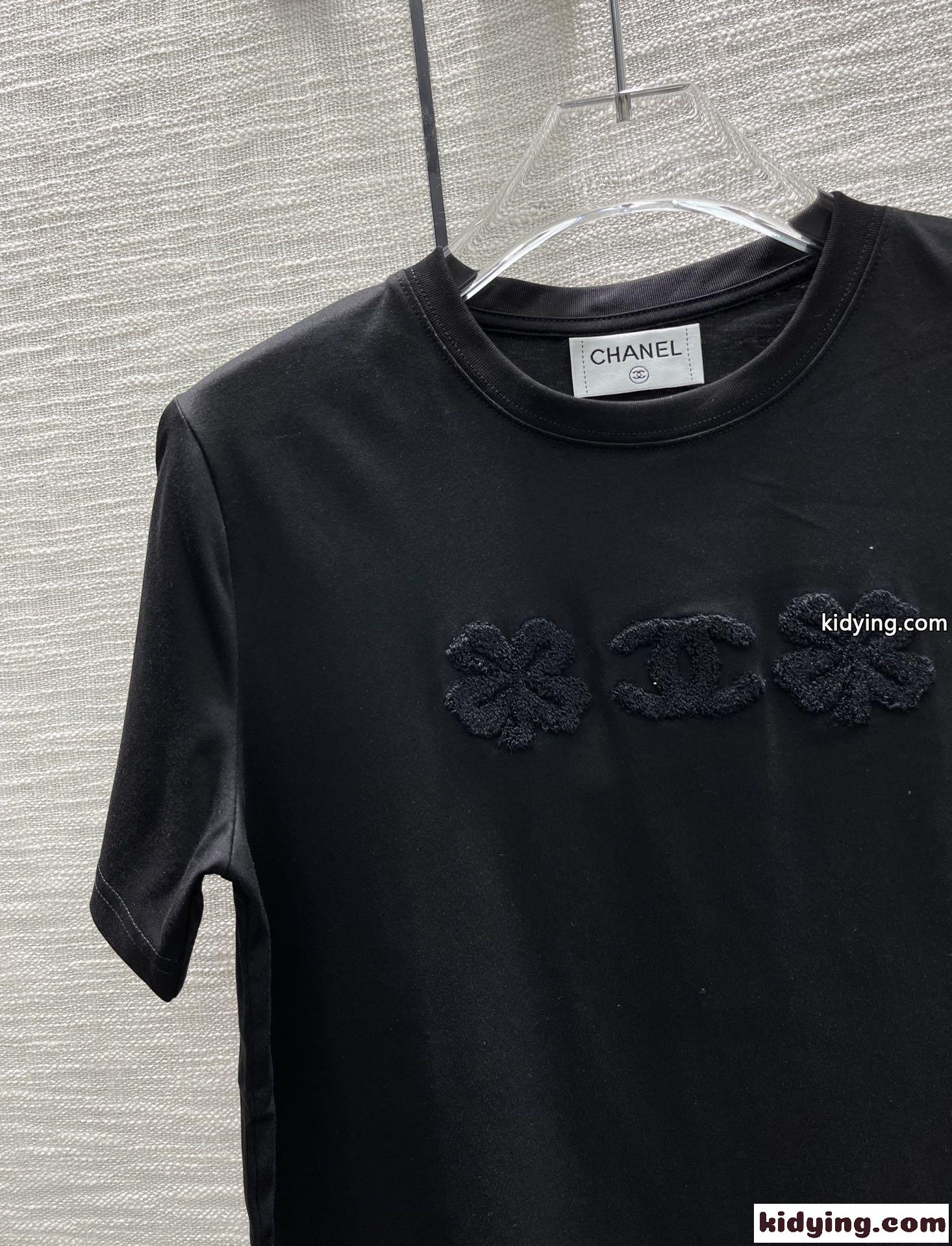 カジュアル 春夏飽きのこない 定番 クルーネック シャネル tシャツ コピー 半袖 トップス レディース-0