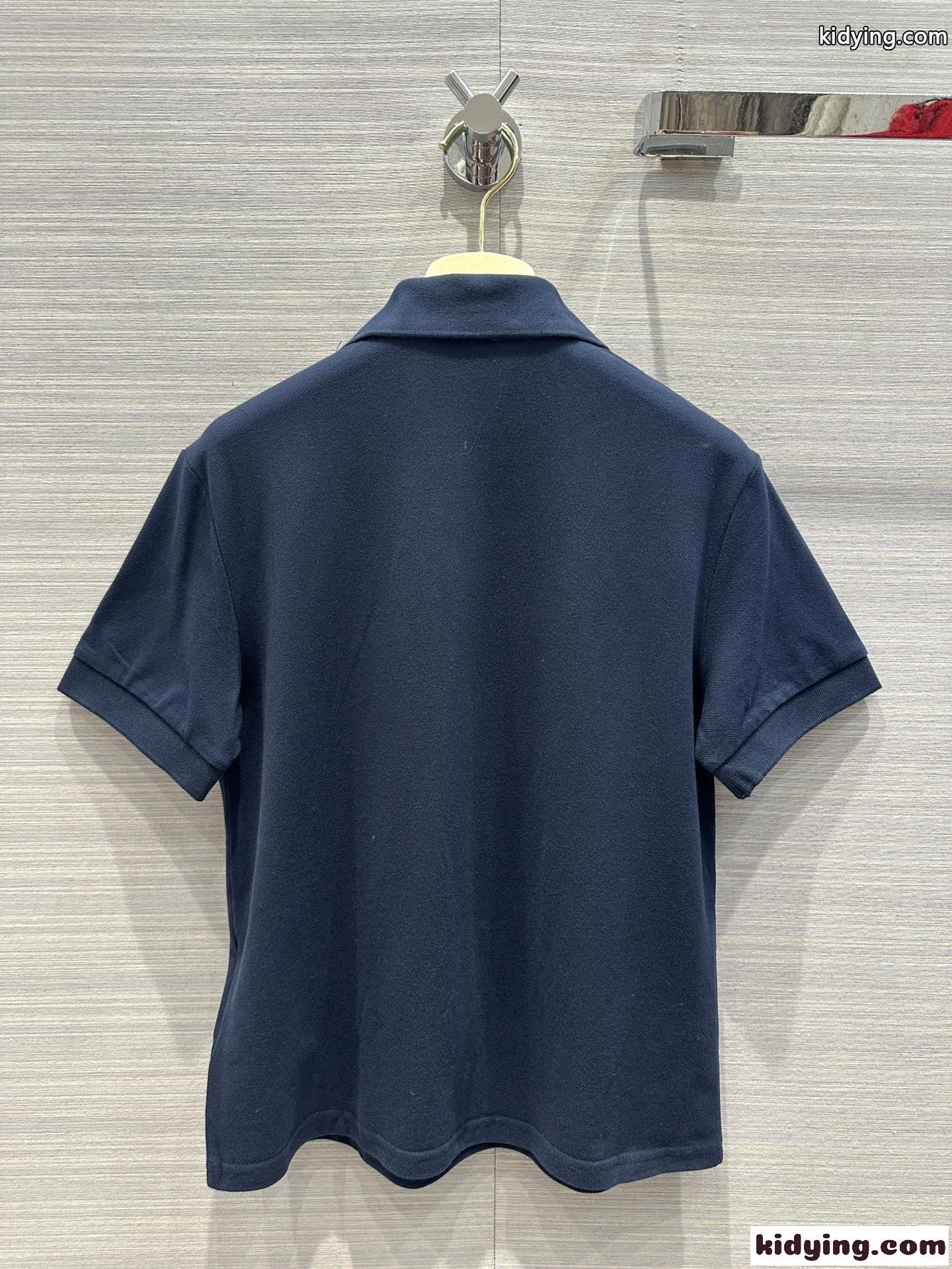定番 カジュアル コットン 半袖 ポロシャツ ミュウミュウ Tシャツ コピー ネイビー-3