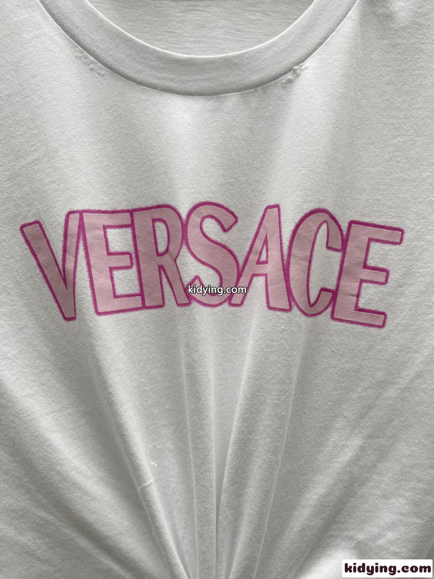 セーフティー ピン ロゴ ヴェルサーチェ Tシャツ コピー レディース 半袖 トップス ホワイト-2
