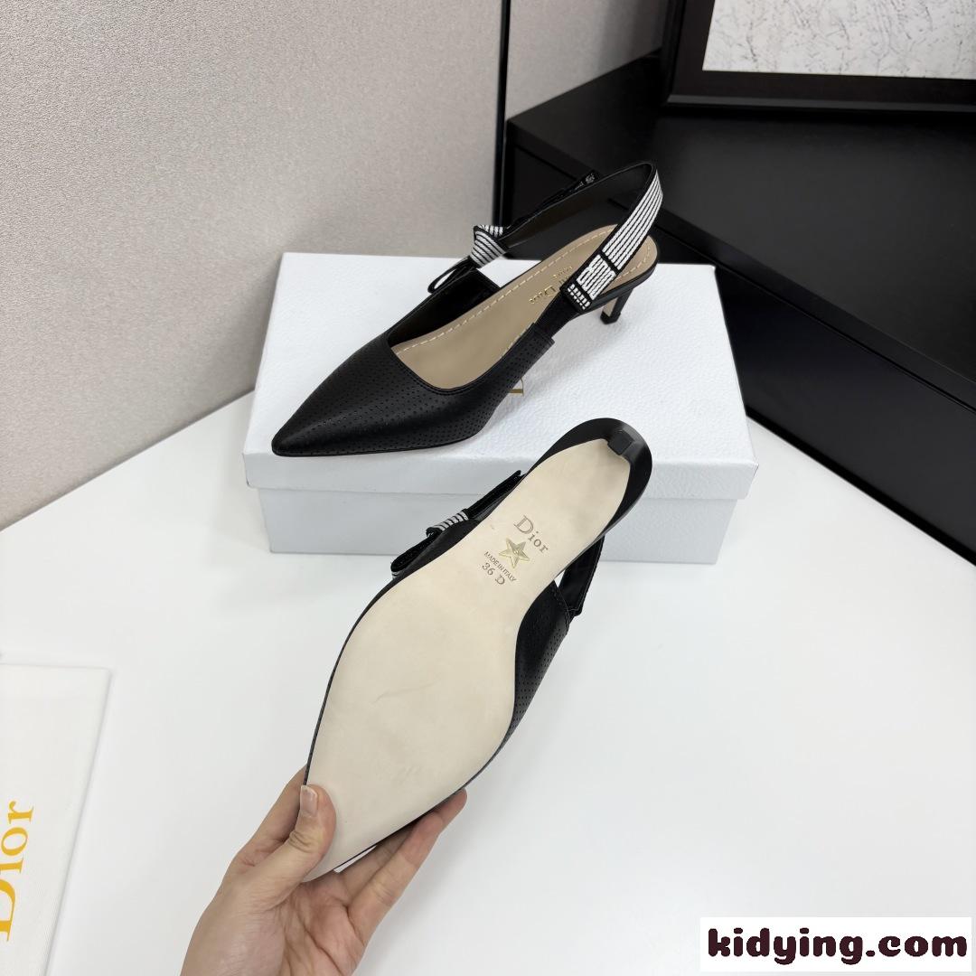 人気 新作 Dior Toujours スリングバックパンプス スーパーコピー ブラック-1
