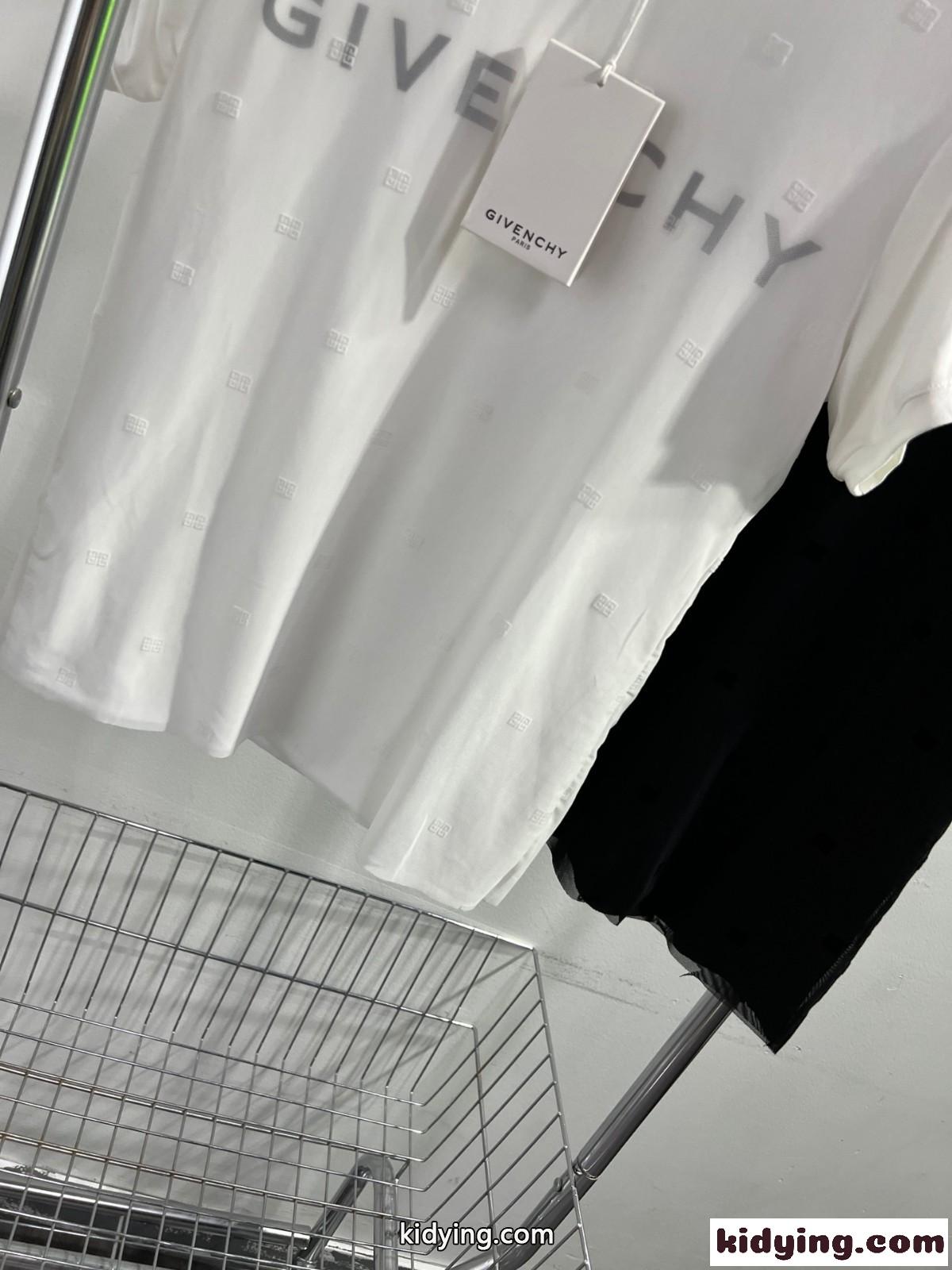 ダブルレイヤー 4G チュール クルーネック 半袖Tシャツ ジバンシィ Tシャツ コピー-2