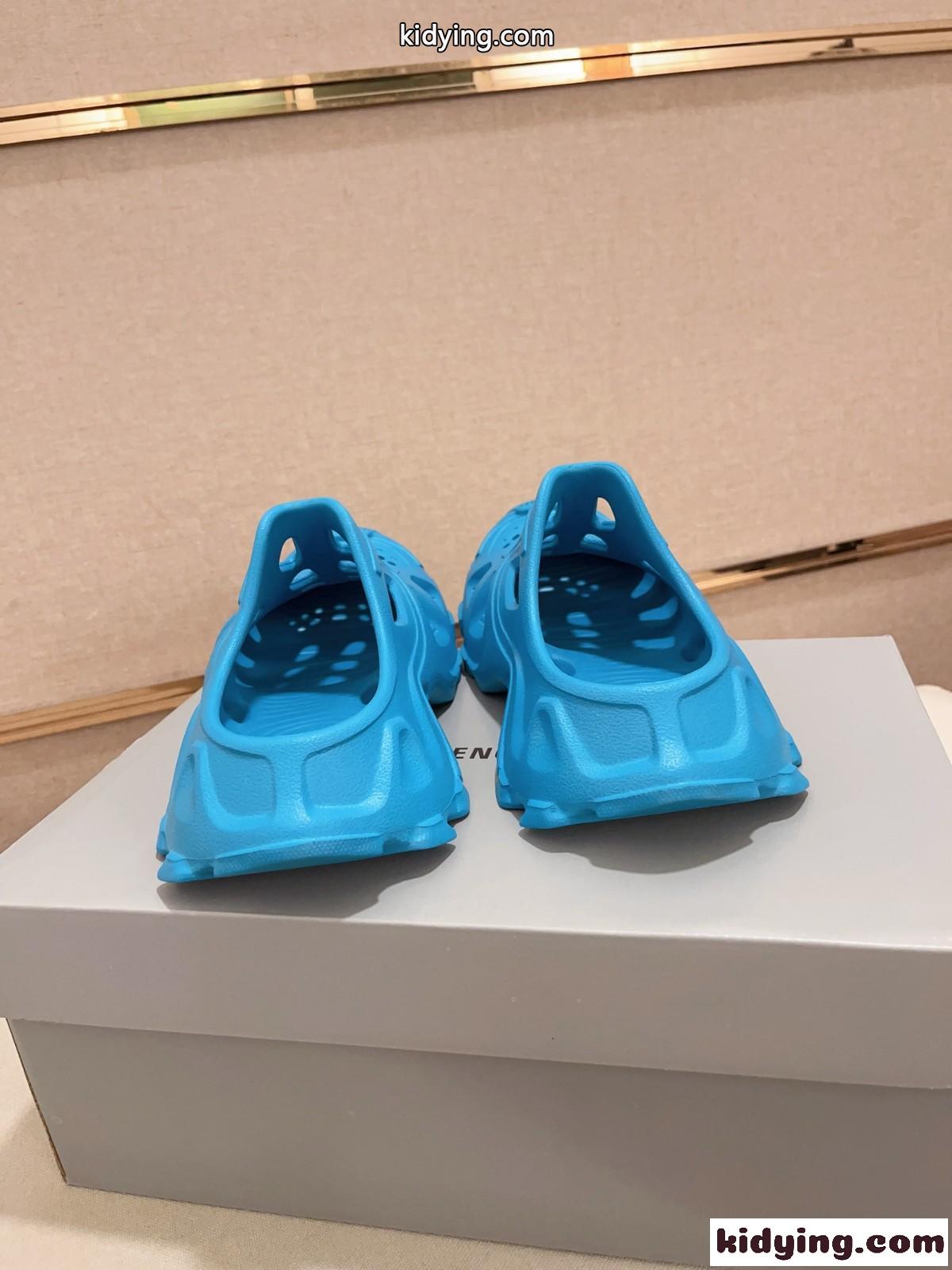 Balenciaga HD カットアウト ミュール バレンシアガ サンダル スーパーコピー ブルー-3