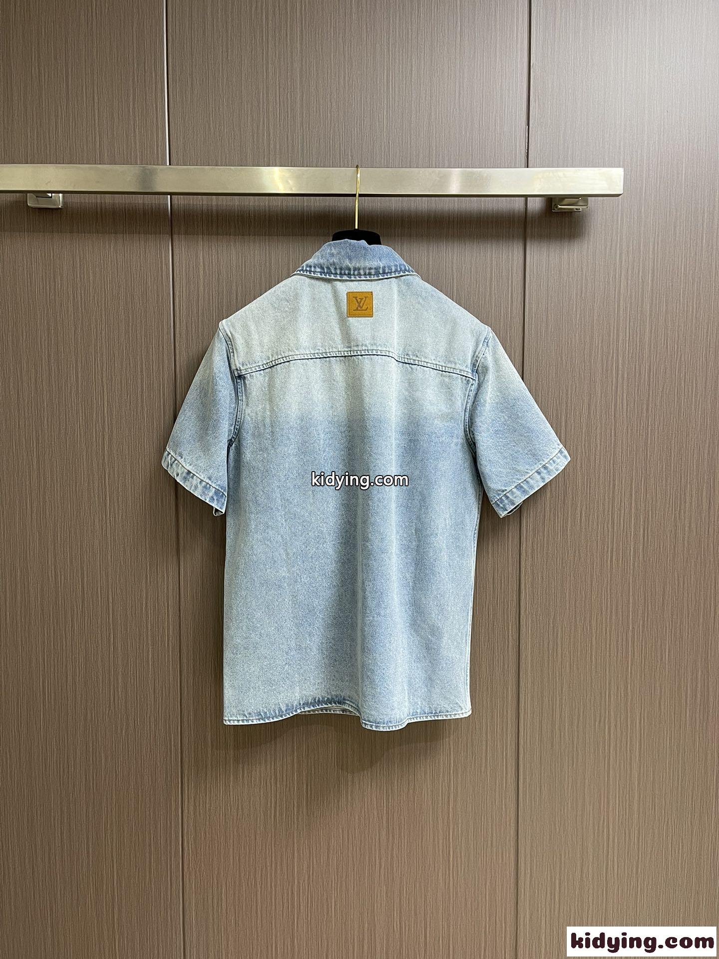 カジュアル ショートスリーブデニムシャツ ルイ・ヴィトン シャツ コピー メンズ-1