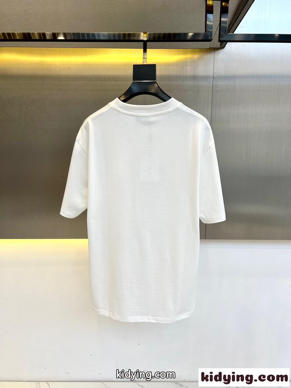 おしゃれ ロゴ 半袖Tシャツ ジバンシィ Tシャツ 偽物 クルーネック ホワイト-3