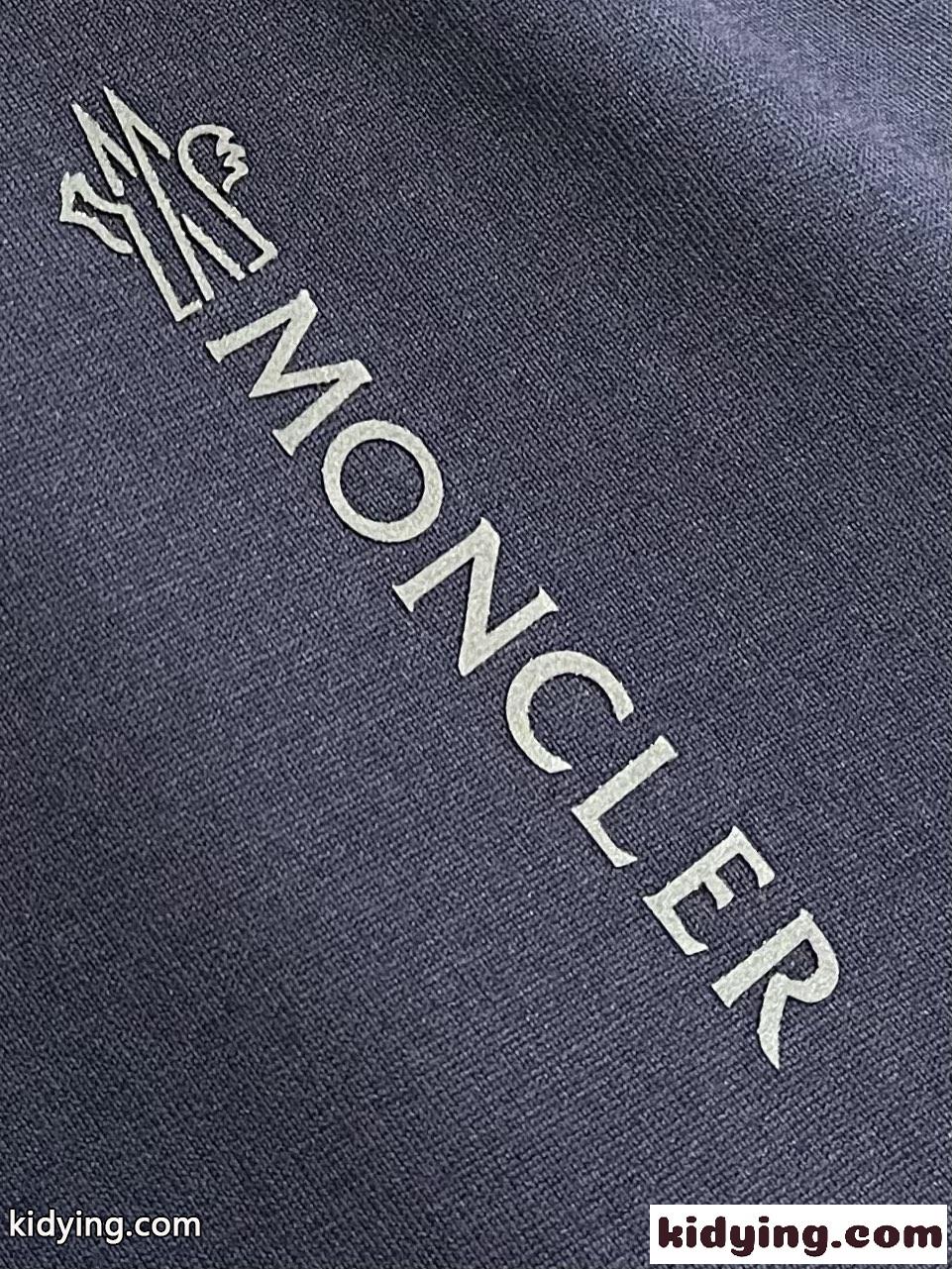 シンプル 定番 モンクレール Tシャツ コピー ロゴ入り 半袖Tシャツ ネイビー-2