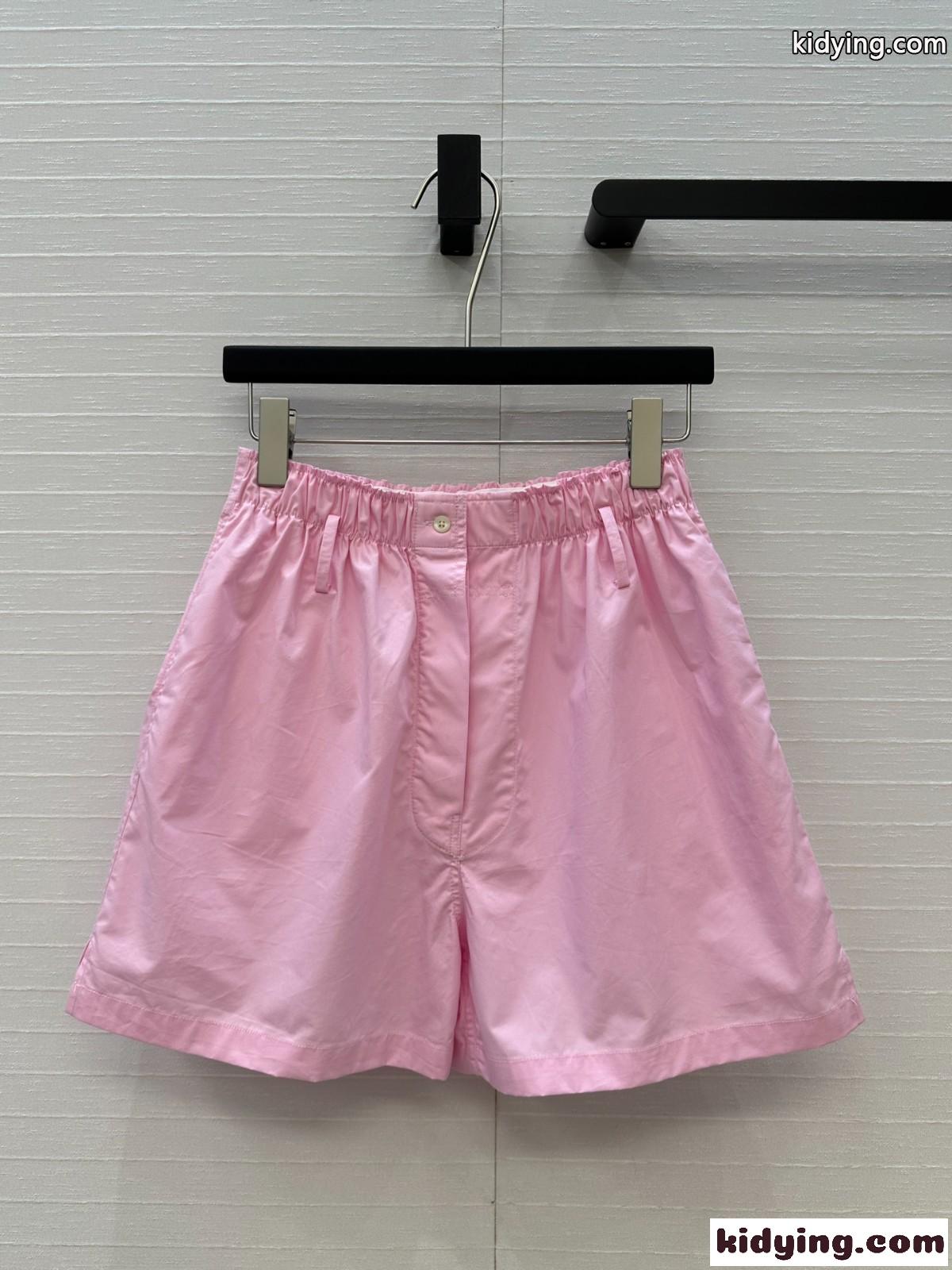 春夏 シンプル カジュアル ショートパンツ プラダ パンツ コピー ピンク-0