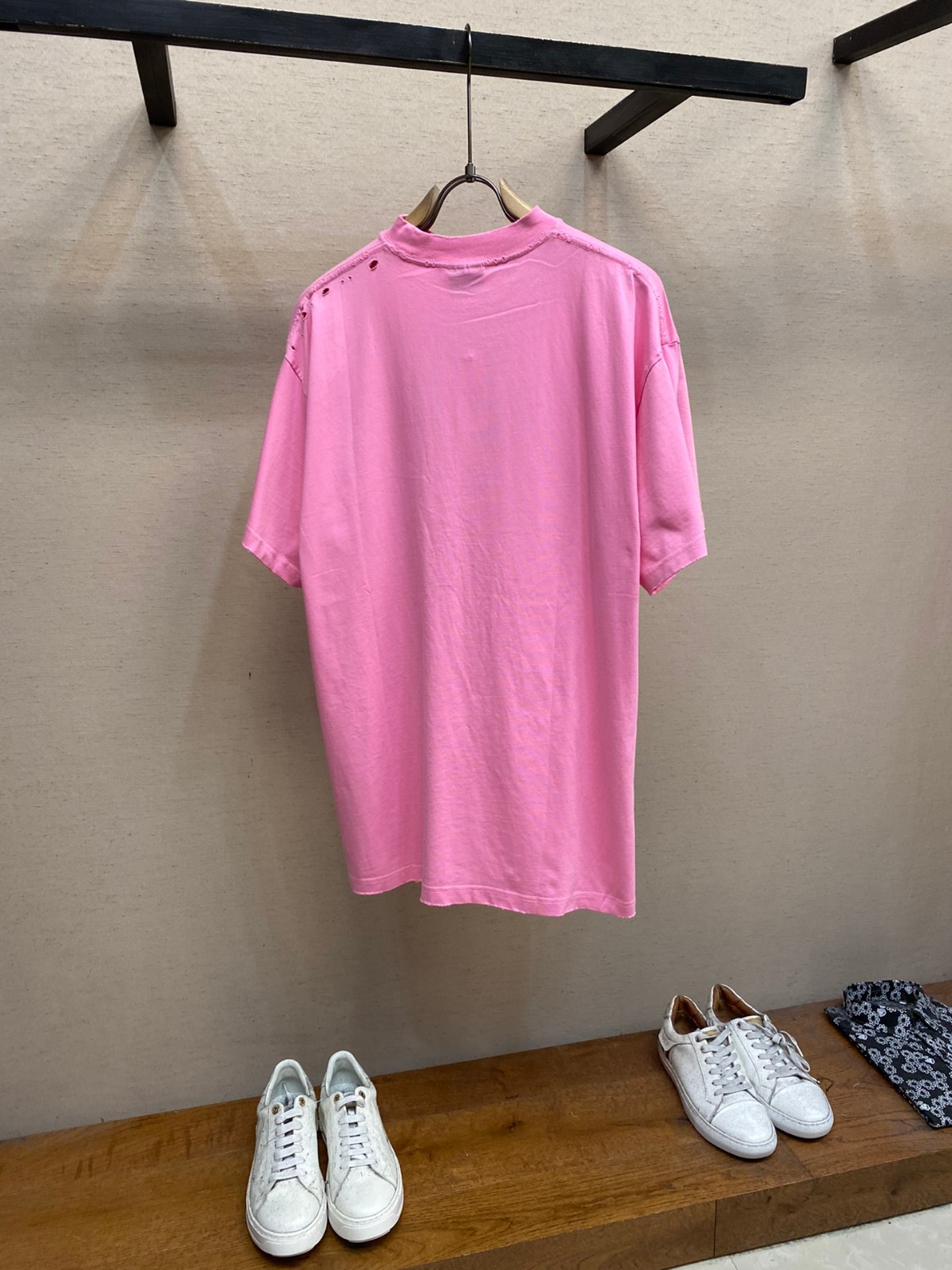 オーバーサイズ プリントTシャツ バレンシアガ 半袖Tシャツ コピー ユニセックス-0