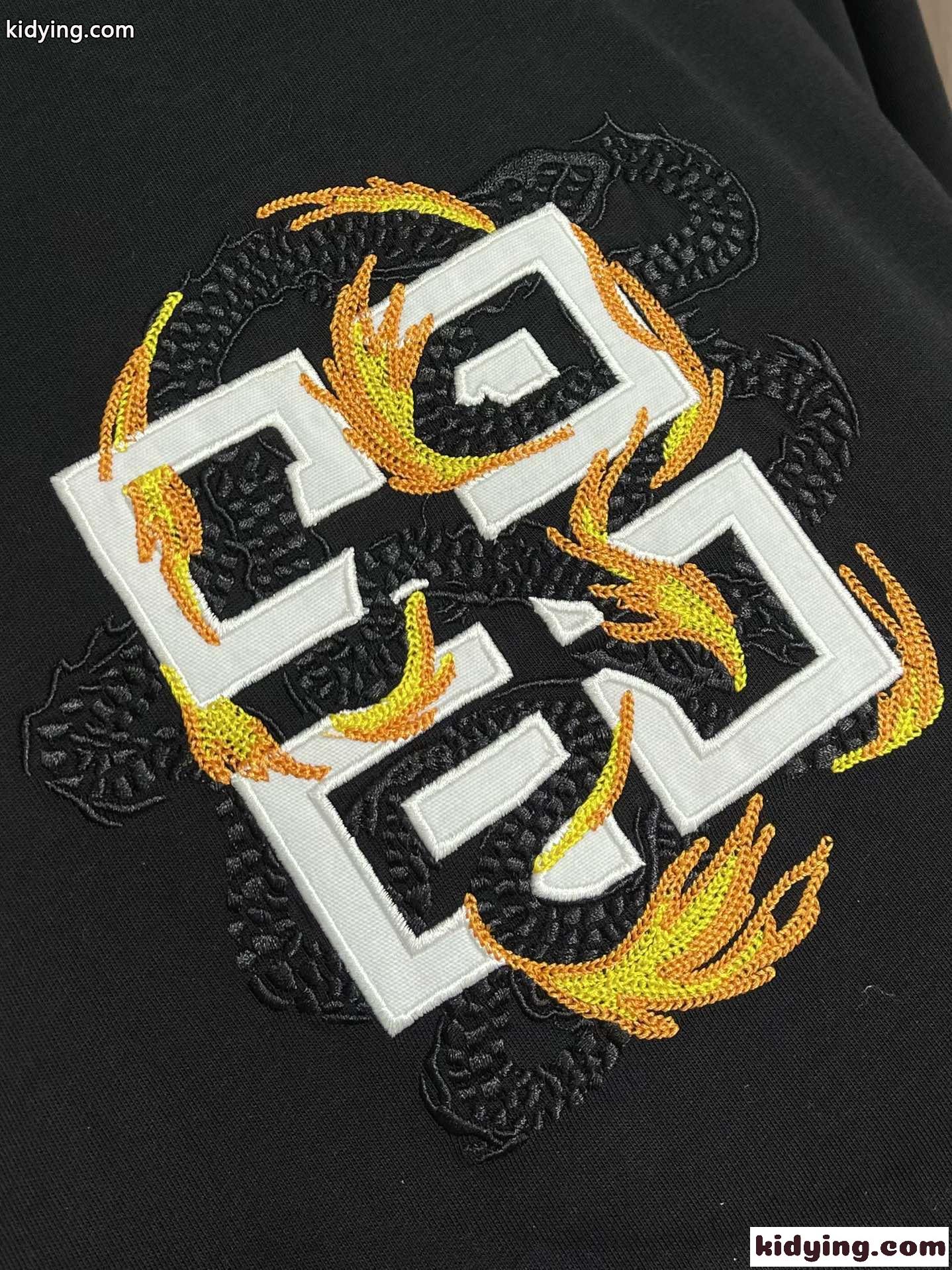 4Gドラゴンプリント コットン 半袖Tシャツ ジバンシィ Tシャツ 偽物 ブラック-3