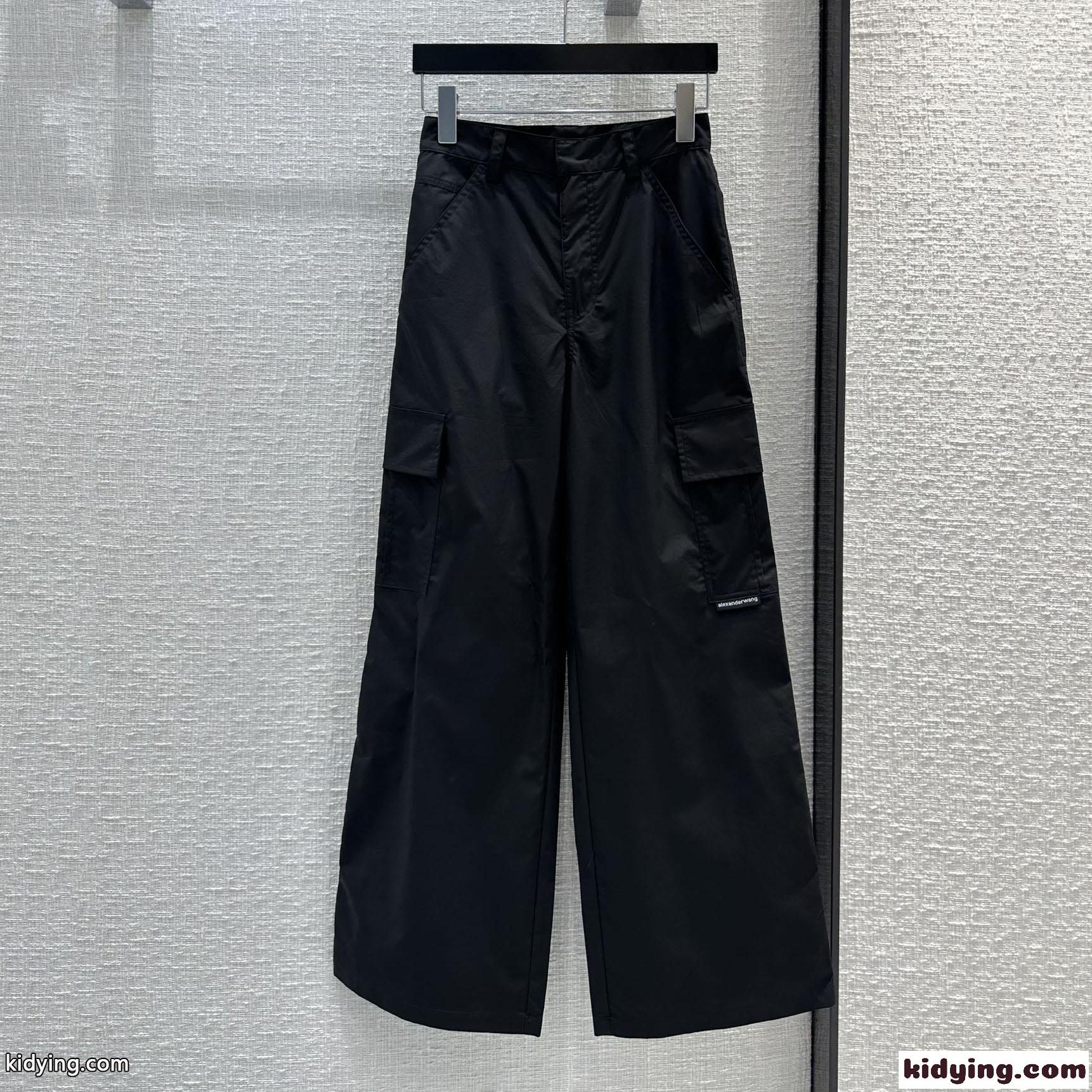 カジュアル リラックス カーゴパンツ アレキサンダーワング パンツ コピー ブラック-2