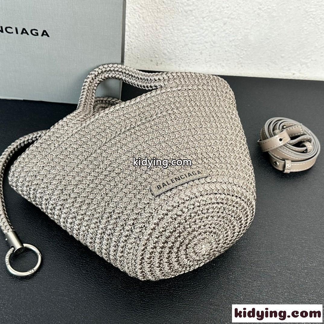 レディース IBIZA スモール ストラップ付きバスケット バレンシアガ バッグ コピー グレー-4