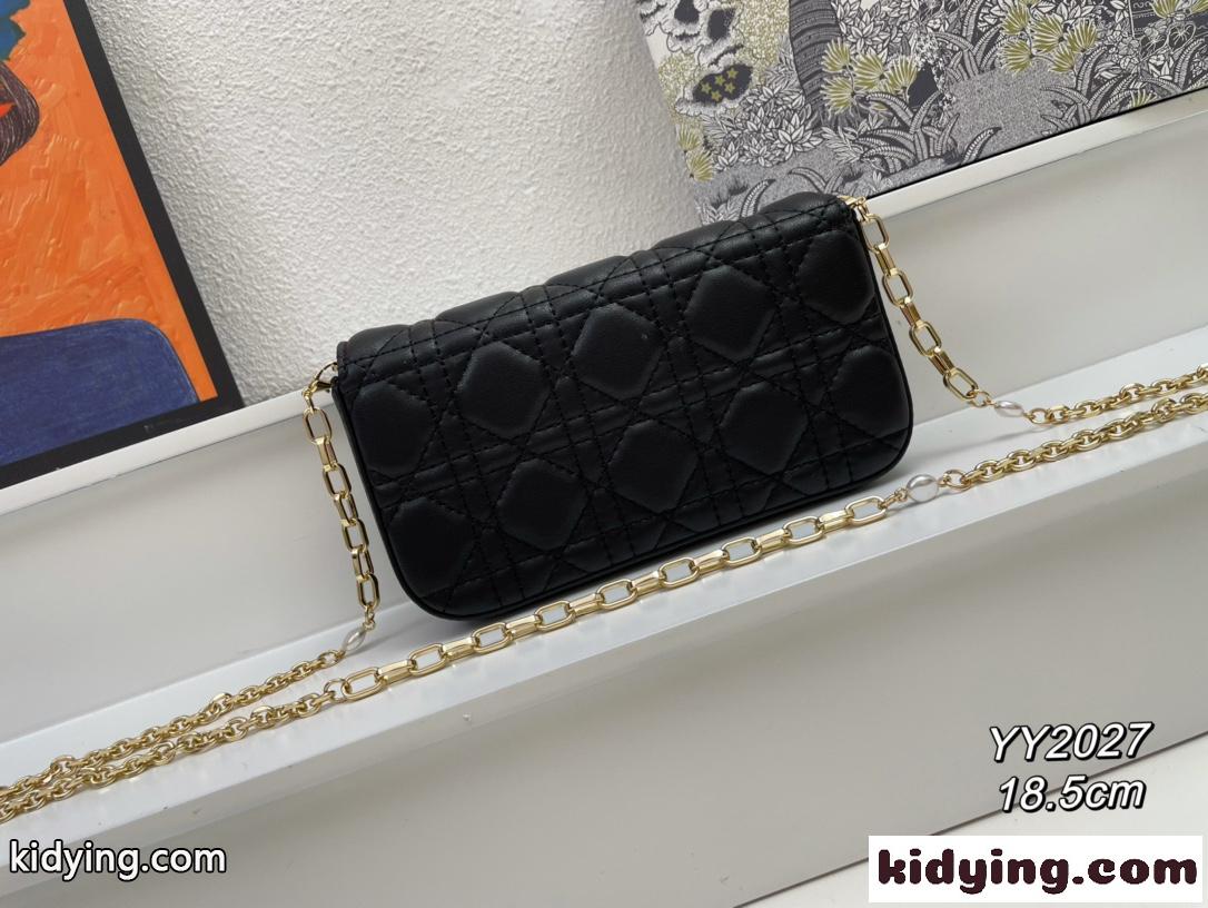 LADY DIOR フォンポーチ クリスチャン・ディオール バッグ コピー レディース チェーンバッグ ブラック-2