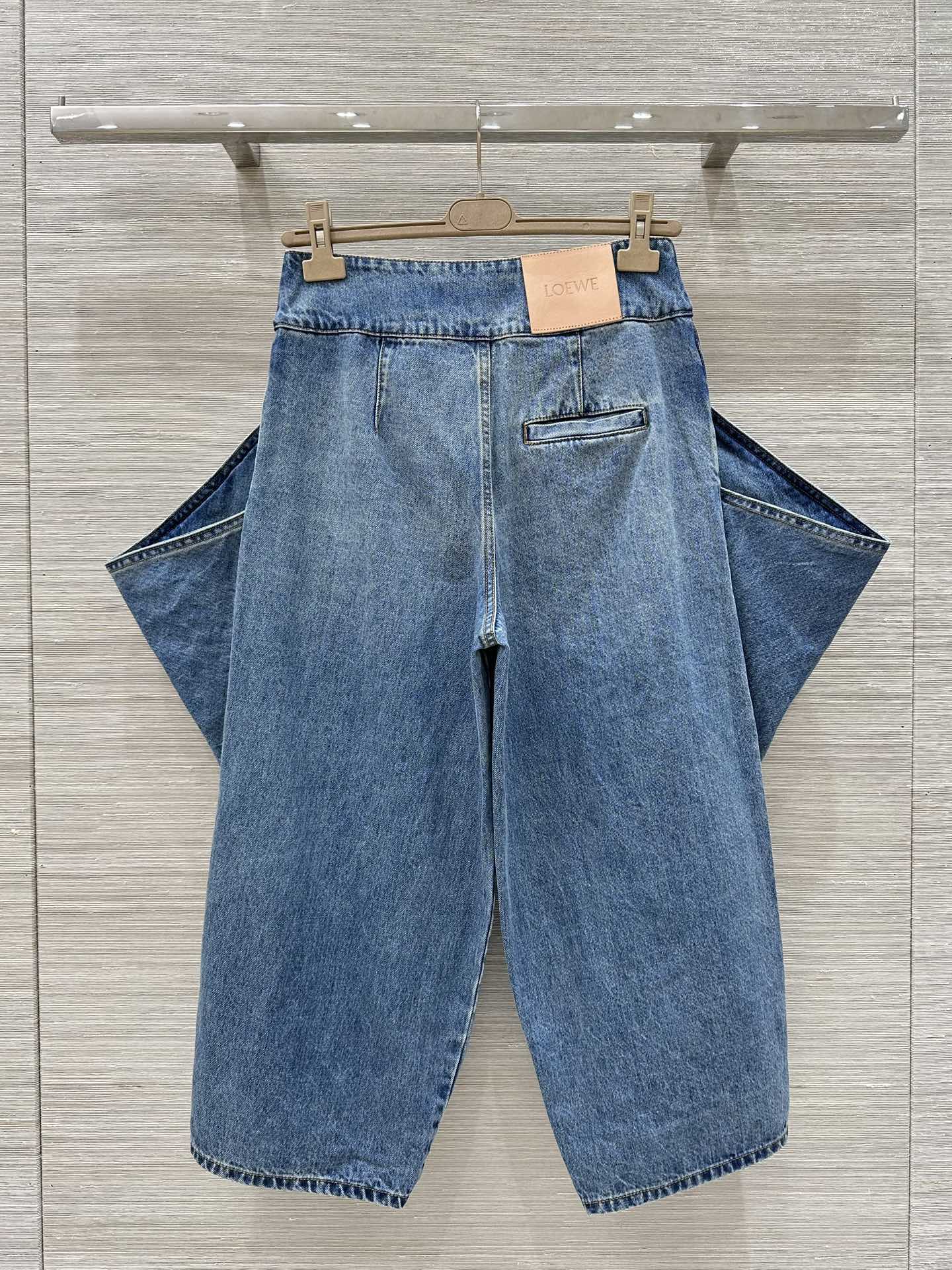 注目される デニム トラウザーズ ロエベ パンツ コピー レディース-4