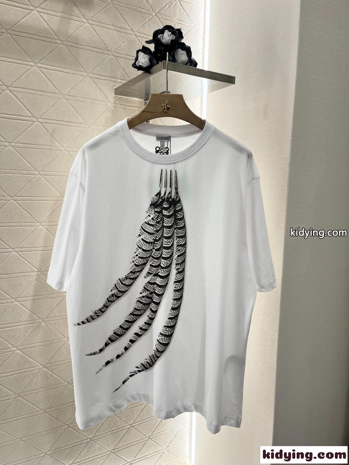 ルーズフィット コットンTシャツ ロエベ Tシャツ コピー ユニセックス ホワイト-1