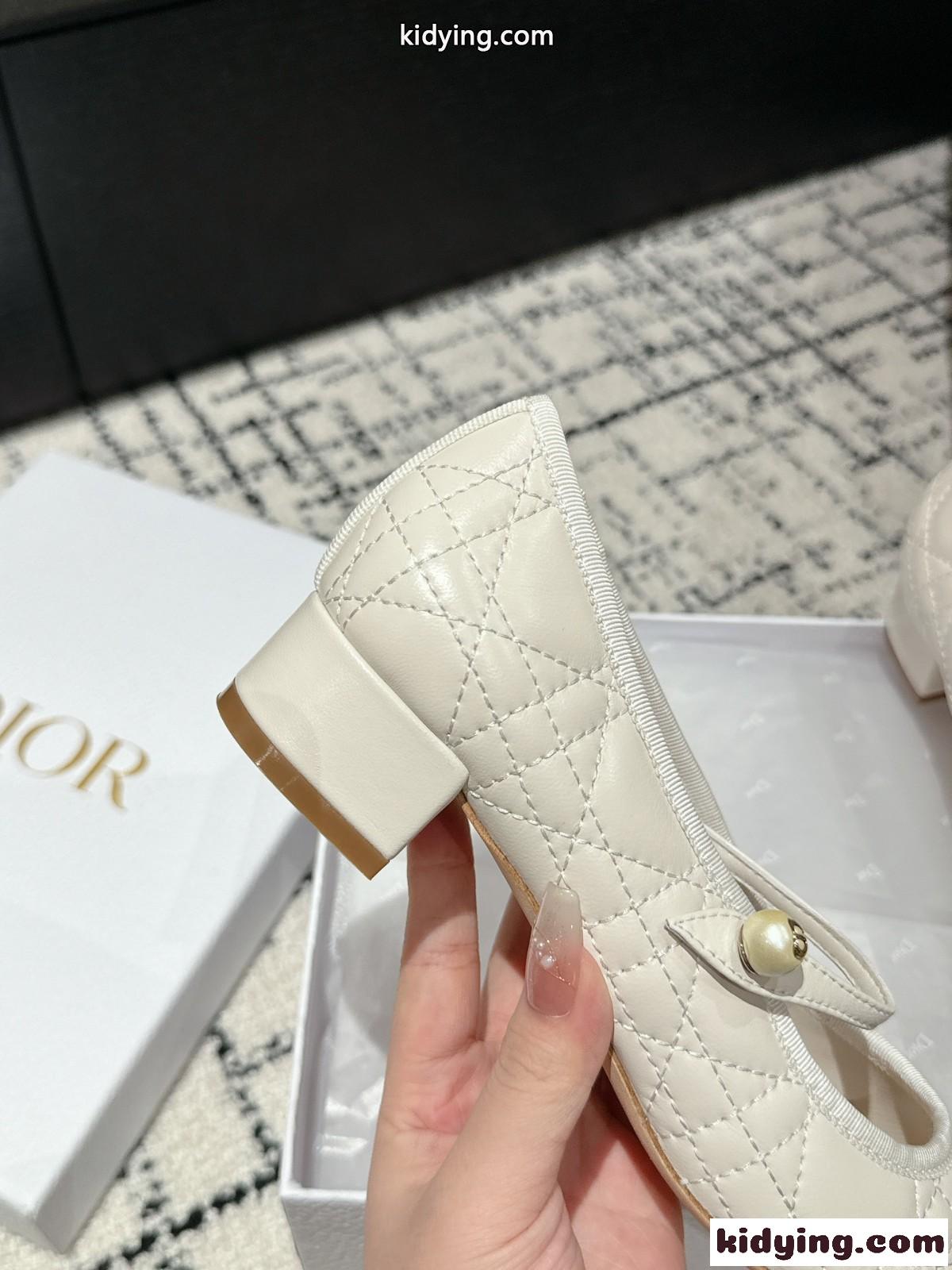 Dior バレエパンプス クリスチャン・ディオール パンプス コピー ホワイト-3