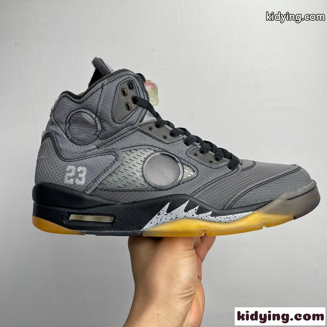 大人気 Off-White X Air Jordan 5 オフホワイト スニーカー コピー 軽量 レースアップ-0